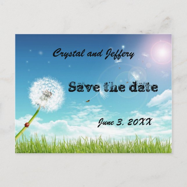 Carte Postale Faire-part Faire un mariage de souhaits Enregistrer la date (Devant)