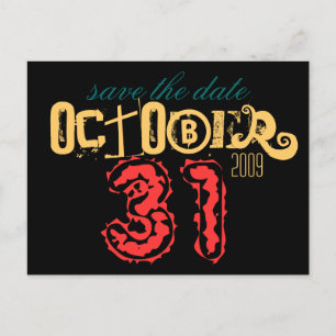 Carte Postale Faire-part Faites gagner 31 octobre la date