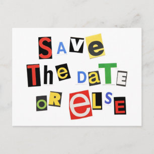 Carte Postale Faire-part Faites gagner la date - ou bien !