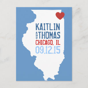 Carte Postale Faire-part Faites gagner la date - personnalisable -