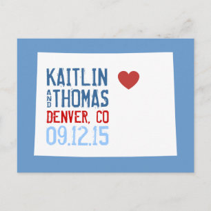 Carte Postale Faire-part Faites gagner la date - personnalisable - le