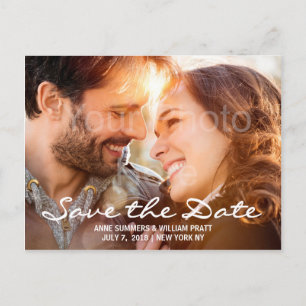 Carte Postale Faire-part Faites gagner la date, personnalisée avec la