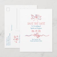 Fantasque Funky Dessin à la Main Save The Date