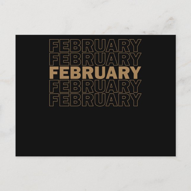 Carte Postale Faire-part February Shadow Black History Month (Devant)