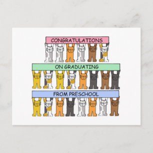 Carte Postale Faire-part Félicitations pour la remise des diplômes de mater