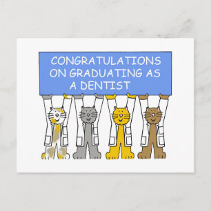 Carte Postale Faire-part Félicitations pour le diplôme de dentiste