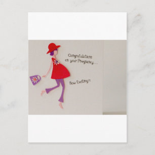 Carte Postale Faire-part félicitations pour votre grossesse !