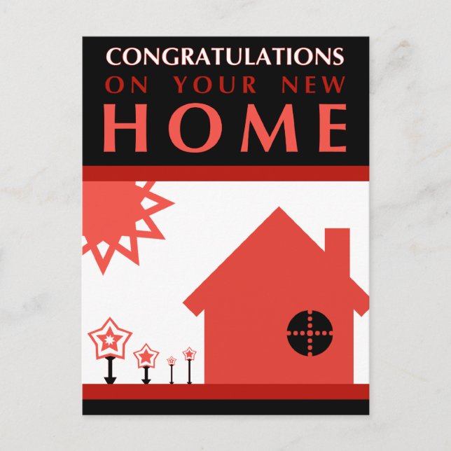 Carte Postale Faire-part félicitations pour votre nouvelle maison : formes  (Devant)