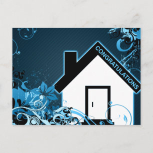 Carte Postale Faire-part félicitations sur votre nouvelle maison : maison