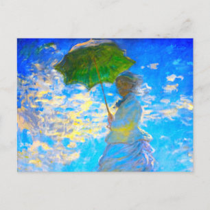 Carte Postale Faire-part Femme à l'ombrelle de Monet