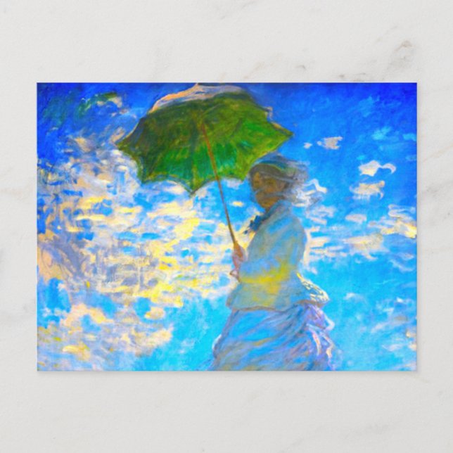 Carte Postale Faire-part Femme à l'ombrelle de Monet (Devant)