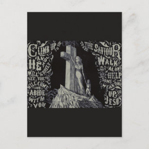 Carte Postale Faire-part Femme avec enfant et la Croix Le Sanctuaire de l'A