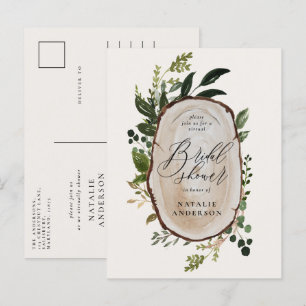 Carte Postale Faire-part Ferme rustique botanique douche de nuptiale virtue