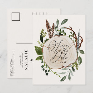Carte Postale Faire-part Ferme rustique mariage élégant 