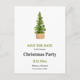 Carte Postale Faire-part Fête   Arbre de Noël Sauvegarder la date