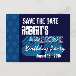 Carte Postale Faire-part Fête d'anniversaire 85e Save the Date Bleu Minuit