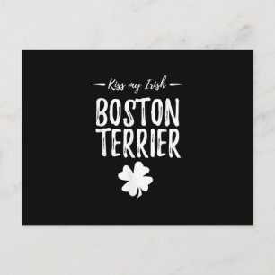 Carte Postale Faire-part Fête de la Saint-Patrick Mère de chien Boston Terr