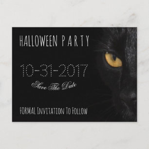 Carte Postale Faire-part Fête d'Halloween personnalisée Enregistrez la date