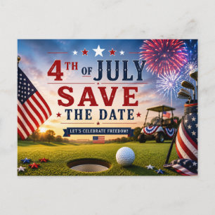 Carte Postale Faire-part Fête d'indépendance du 4 juillet pour la partie de