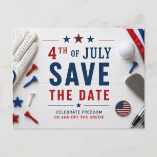 Carte Postale Faire-part Fête d'indépendance du 4 juillet pour la partie de