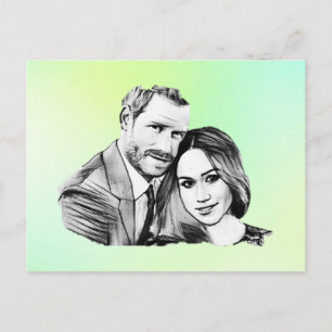 Carte Postale Faire-part fiançailles du prince Harry stylisées