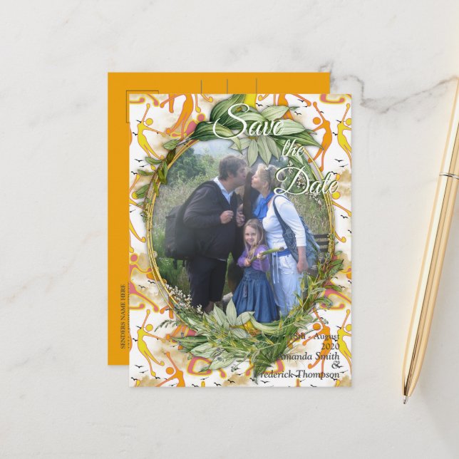 Carte Postale Faire-part Filles de yoga de danse heureuses   (Devant/Arrière en situation)