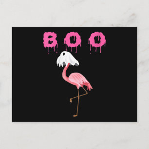 Carte Postale Faire-part Flamant rose Flamant rose féminin Boo Ghost Hall