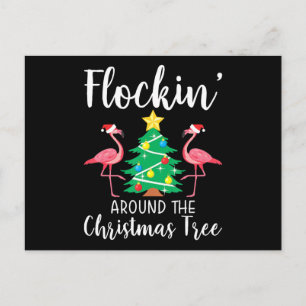 Carte Postale Faire-part Flamant rose Flockin autour du Flamant rose de l