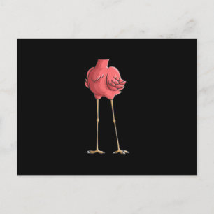 Carte Postale Faire-part Flamant rose sans tête cool cadeaux costumes d'Hal