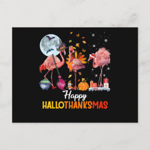 Carte Postale Faire-part Flamingo Flamingo Action de grâce Halloween Noël