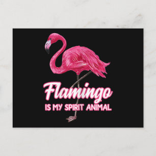 Carte Postale Faire-part Flamingo Spirit Animal Tropical Bird