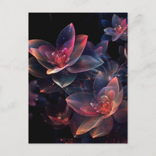 Carte Postale Faire-part Fleur de Lotus Cosmique Céleste