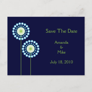 Carte Postale Faire-part Fleurs Abstraites De Dandelion Enregistrer La Cart