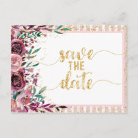 Fleurs bleues Stripes & Mariage d'or Enregistrer l