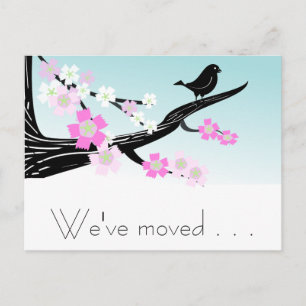Carte Postale Faire-part Fleurs de cerisier personnalisables graphiques ois