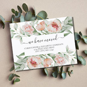 Carte Postale Faire-part Fleurs Florales De Pêche De Verdure Écriture Dépla