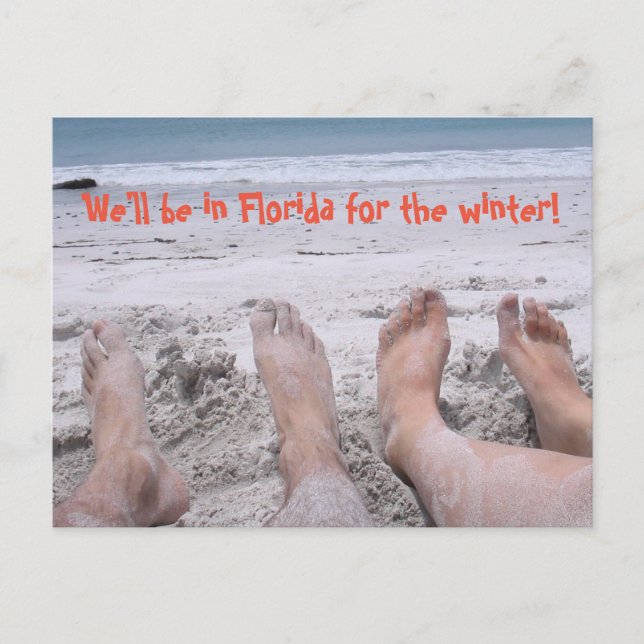 Carte Postale Faire-part Floride pour l'hiver changement d'adresse drôle (Devant)