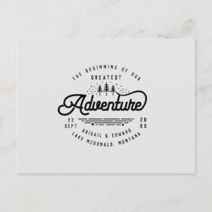 Carte Postale Faire-part Forêts rustiques vintages sauvez la date