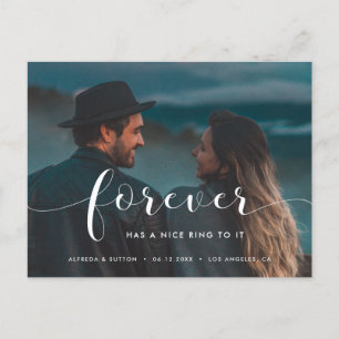Carte Postale Faire-part Forever a une belle bague à elle Photo