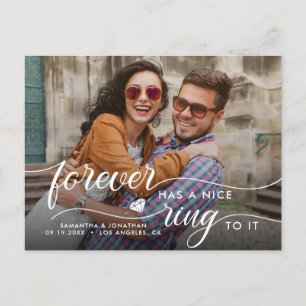 Carte Postale Faire-part Forever Has A Nice Ring To It Mariage