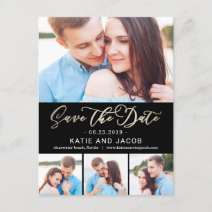 Carte Postale Faire-part Forever Love EDITABLE COLOR Enregistrer La Date Po