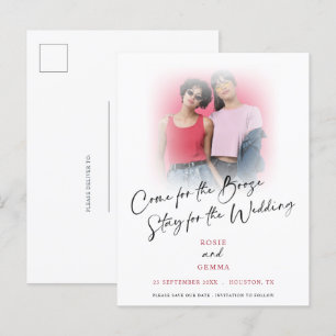 Carte Postale Faire-part Fun Come For Booze Photo Enregistrer La Date Annon