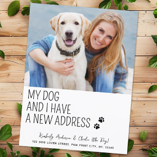 Carte Postale Faire-part Funny mignon Nouvelle adresse Personnalisé Animaux