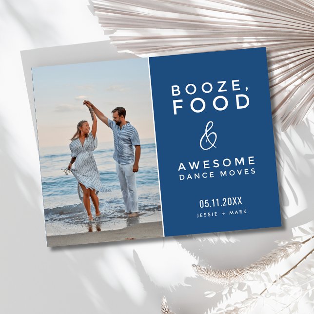 Carte Postale Faire-part Funny Photo Beach Wedding Enregistrer la date (Funny Photo Beach Wedding Save the Date)