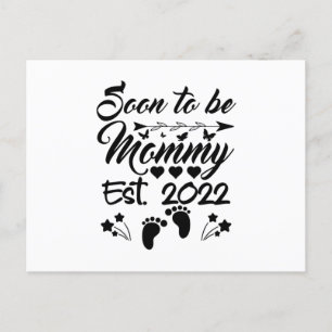 Carte Postale Faire-part Future Maman 2022 Fête des Mères Première Fois