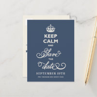 Gardez Le Calme Et Économisez La Date Curly Script