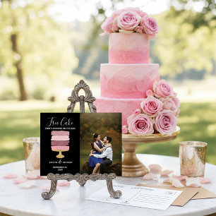 Carte Postale Faire-part Gâteau Gratuit Photo Moderne Mariage Drôle Économi