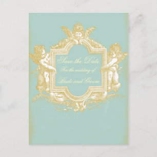 Carte Postale Faire-part Georgiana (Marie Antoinette Blue) Enregistrer la d