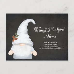 Carte Postale Faire-part Gnome amusant Nous avons déménagé Nouvelle Adresse