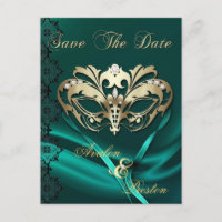 Gold Masquerade Bijou Turquoise Enregistrer La Dat